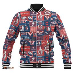 Sydney Roosters Baseball Jacket - Team Of Us Die Hard Fan Supporters Comic Style