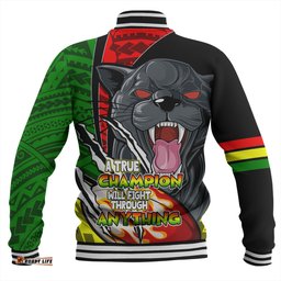 Penrith Panthers Grand Final Baseball Jacket - A True Champion Will Fight Through Anything With Polynesian Patterns