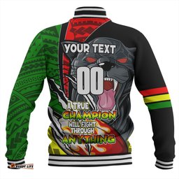 Penrith Panthers Grand Final Baseball Jacket - A True Champion Will Fight Through Anything With Polynesian Patterns