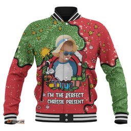 Australia Christmas Custom Baseball Jacket - I'm the Perfect Present Red Baseball Jacket
