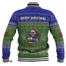 New Zealand Warriors Christmas Custom Baseball Jacket - Chrissie Spirit Baseball Jacket