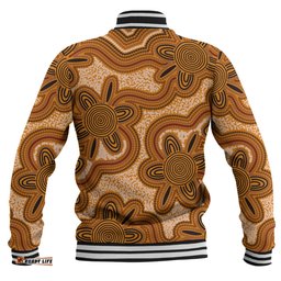 Australia Aboriginal Baseball Jacket - Aboriginal Art Background Connection Concept Baseball Jacket