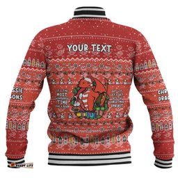 St. George Illawarra Dragons Christmas Custom Baseball Jacket - Chrissie Spirit Baseball Jacket