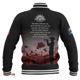 Australia Anzac Day Baseball Jacket - Lest We Forget Red Baseball Jacket