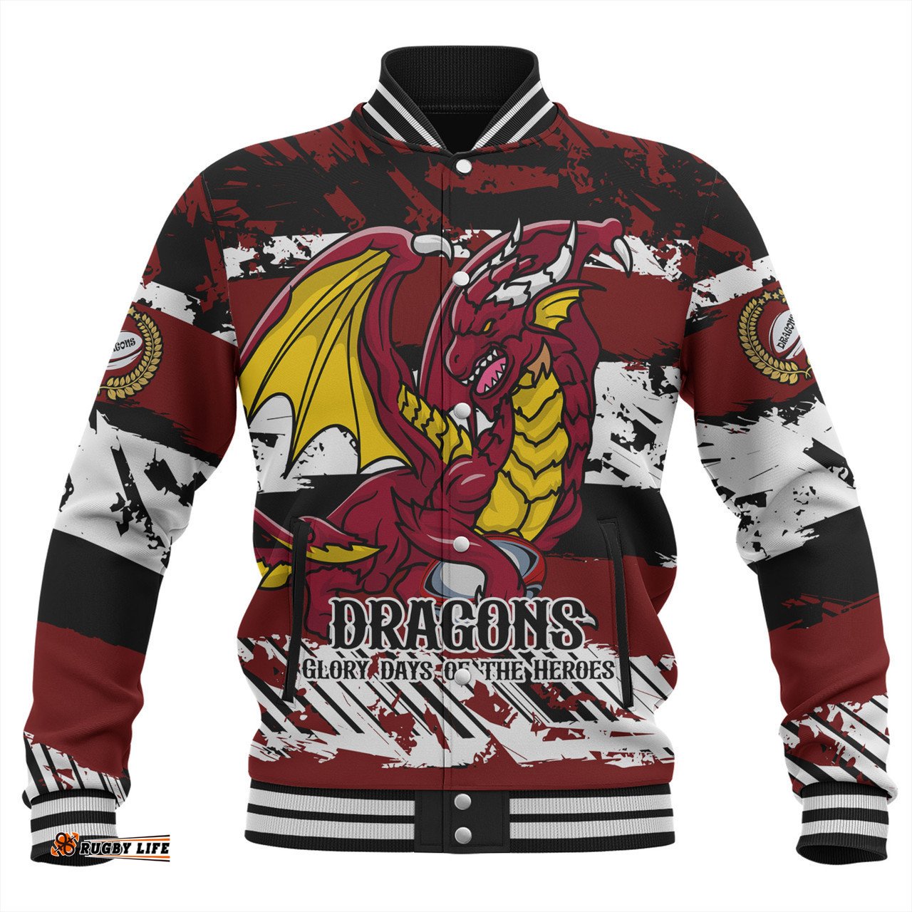 St. George Illawarra Dragons Baseball Jacket - Theme Song Inspired