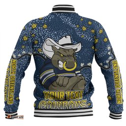 North Queensland Cowboys Custom Baseball Jacket - Team With Dot And Star Patterns For Tough Fan Baseball Jacket
