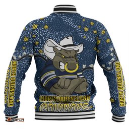 North Queensland Cowboys Custom Baseball Jacket - Team With Dot And Star Patterns For Tough Fan Baseball Jacket