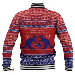 Australian Christmas Carol Christmas Baseball Jacket - Jingle Bells Ugly Style Baseball Jacket
