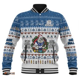 Canterbury-Bankstown Bulldogs Christmas Custom Baseball Jacket - Chrissie Spirit Baseball Jacket