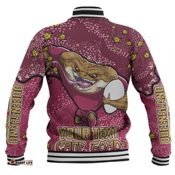 Queensland Cane Toads Custom Baseball Jacket - Team With Dot And Star Patterns For Tough Fan Baseball Jacket