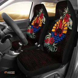 Tahiti Hibiscus Coat Of Arms Car Seat Covers A02
