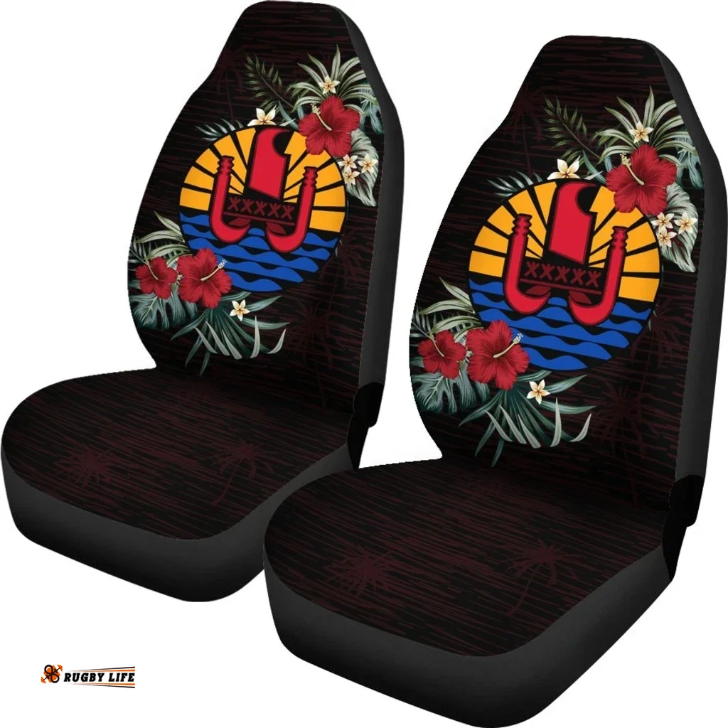 Tahiti Hibiscus Coat Of Arms Car Seat Covers A02