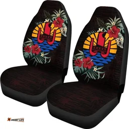 Tahiti Hibiscus Coat Of Arms Car Seat Covers A02