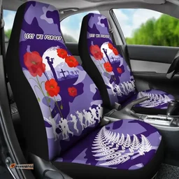 Fern and Camouflage Anzac Lest We Forget Car Seat Covers K13
