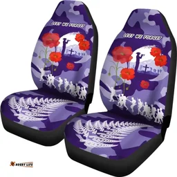 Fern and Camouflage Anzac Lest We Forget Car Seat Covers K13