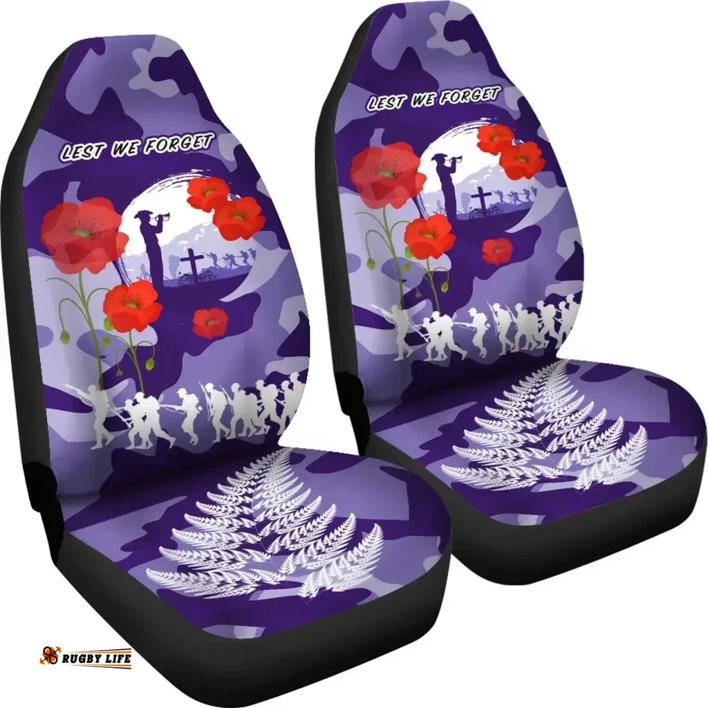Fern and Camouflage Anzac Lest We Forget Car Seat Covers K13