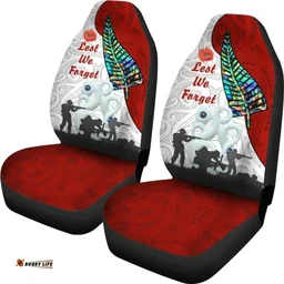 Anzac Day Car Seat Covers Fern and Maori K13