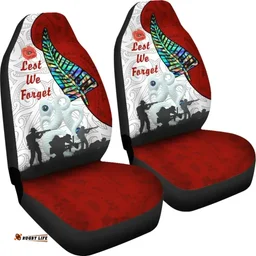 Anzac Day Car Seat Covers Fern and Maori K13
