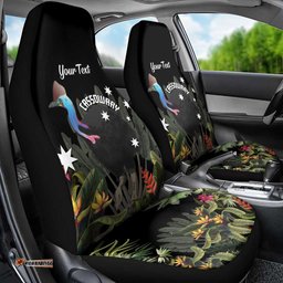 Personalised Australia Cassowary Car Seat Cover Dinosaur Bird Rainforest Vibes