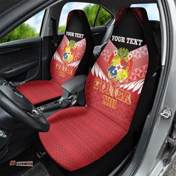 Custom Mate Maa Tonga XIII Car Seat Cover Tongan Kupesi Ngatu - Rugby Style