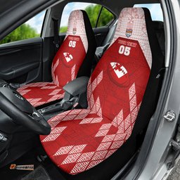 Custom Tonga Rugby Car Seat Cover 2023 Pacific Championships Kupesi Ngatu Mate Maa