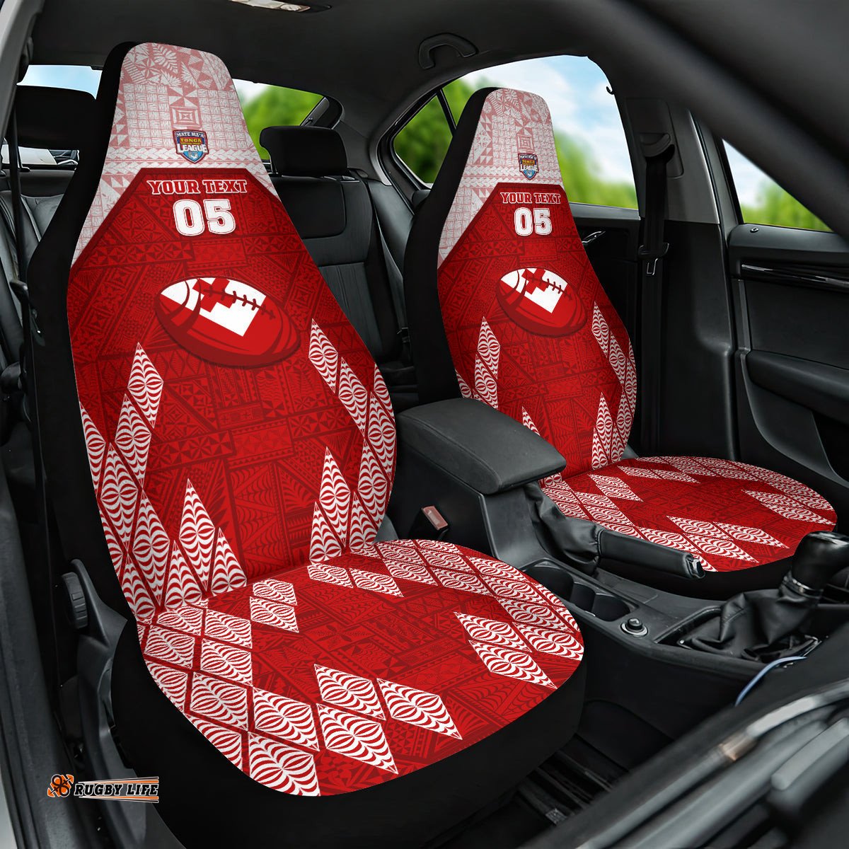 Custom Tonga Rugby Car Seat Cover 2023 Pacific Championships Kupesi Ngatu Mate Maa