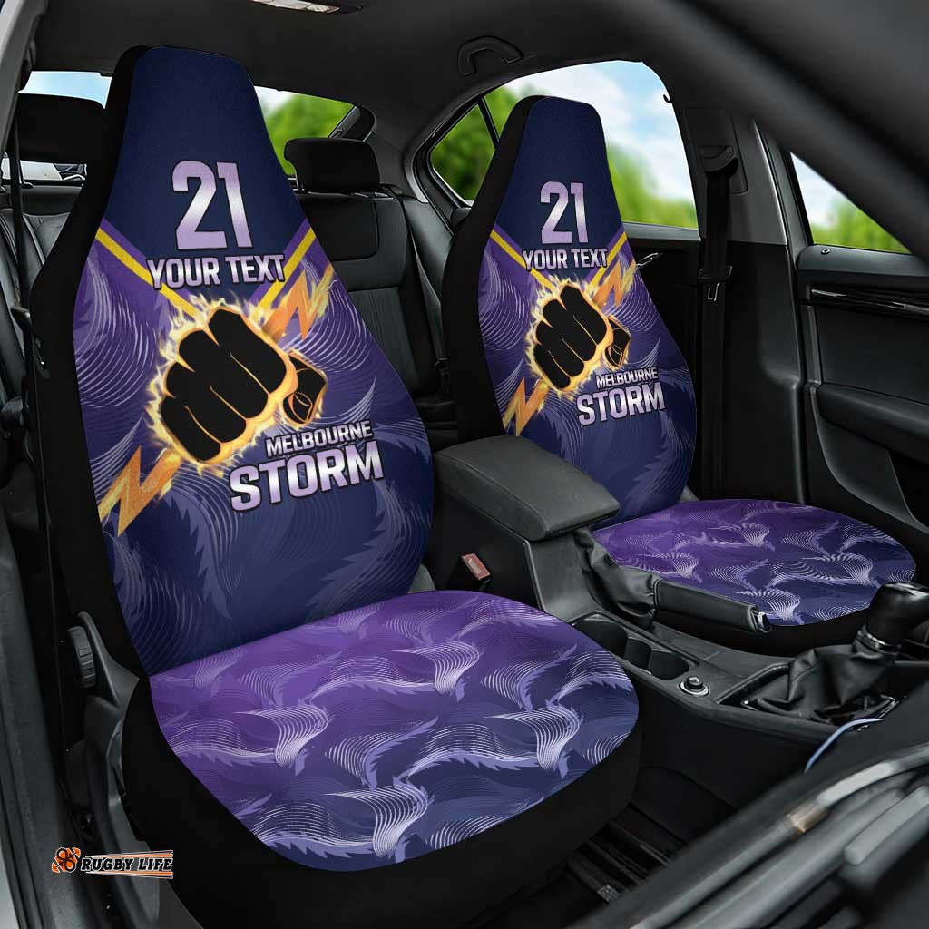 NRL Storm Custom Car Seat Cover Minimalism Style