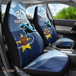 Sharks Cowboys Rugby Custom Car Seat Cover Half Dynamic Style