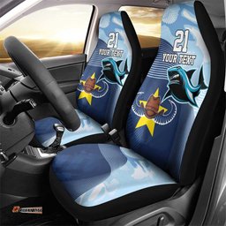 Sharks Cowboys Rugby Custom Car Seat Cover Half Dynamic Style