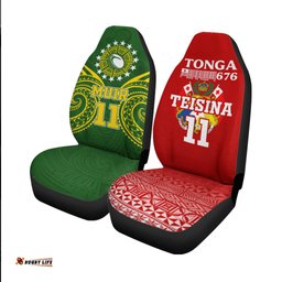 Cook Islands Rugby Mix Tonga 676 Car Seat Covers - Tribal Pattern