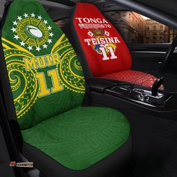 Cook Islands Rugby Mix Tonga 676 Car Seat Covers - Tribal Pattern