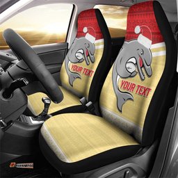 NRL Dolphins Mascot Christmas Personalised Car Seat Cover God Style