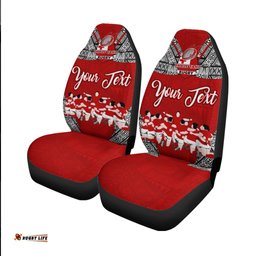 Custom Personalised Tonga Rugby Ikale Tahi Sipi Tau Car Seat Covers