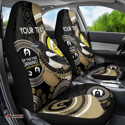 Custom AFL Collingwood NAIDOC Week Car Seat Cover Keep The Fire Burning Indigenous Art