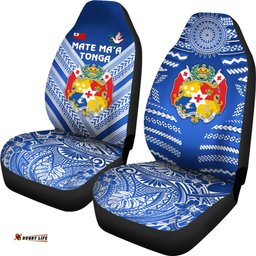 Mate Ma'a Tonga Rugby Car Seat Covers Polynesian Creative Style - Blue