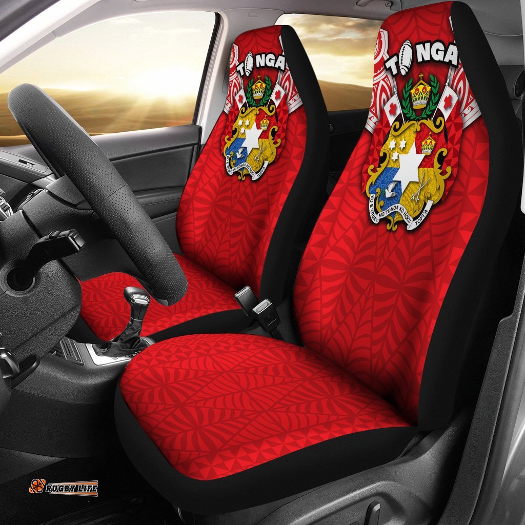 Custom Personalised Tonga Rugby Car Seat Covers Royal Style