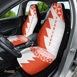 Custom Tonga Rugby Car Seat Cover Ikale Tahi Ngatu Tribal Pattern Half Style
