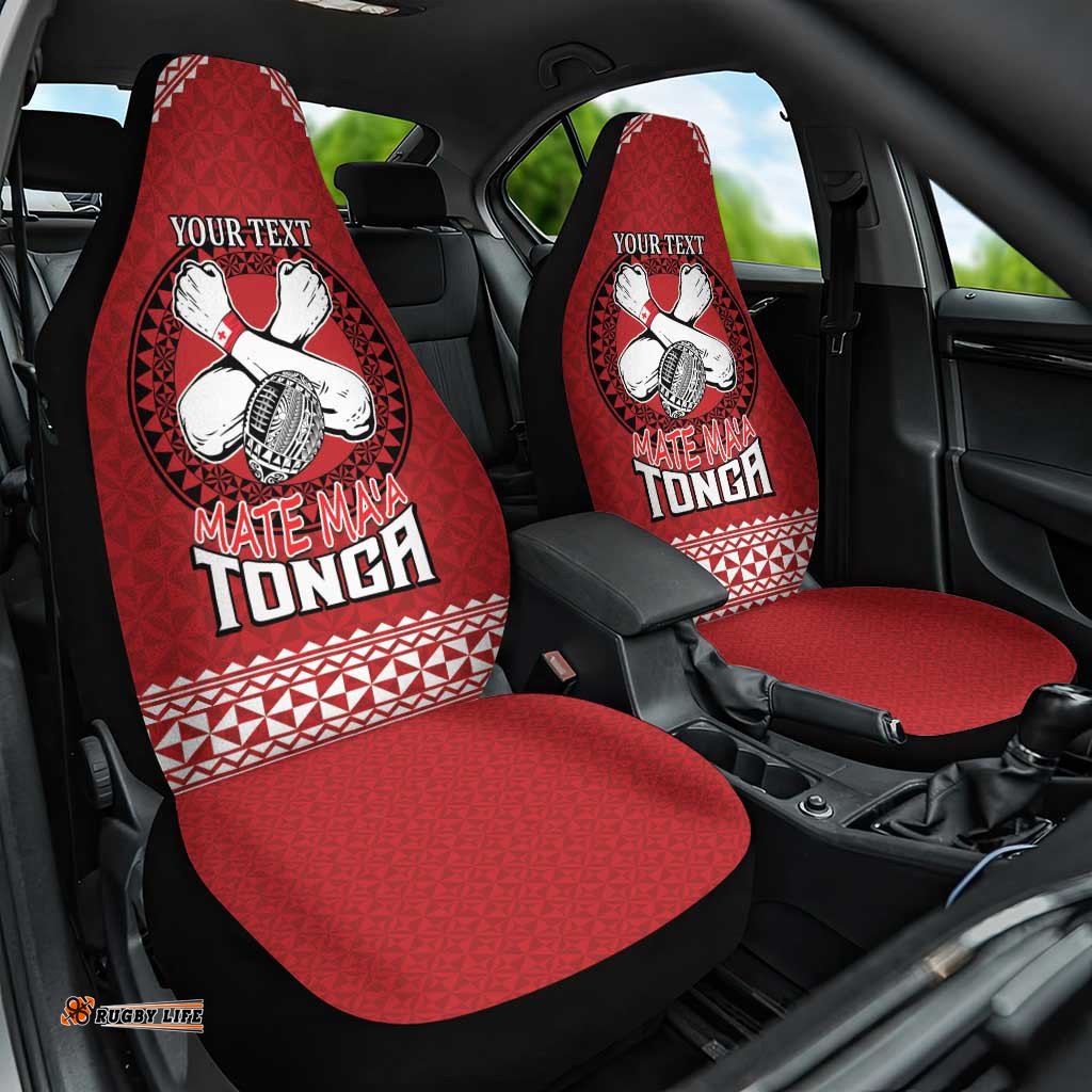 Tonga Rugby XIII Custom Car Seat Cover Mate Ma'a Tonga with Ngatu Pattern