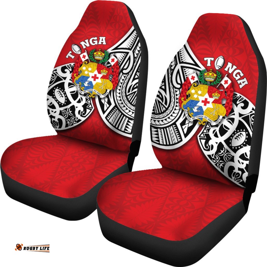 Tonga Rugby Car Seat Covers Polynesian Style
