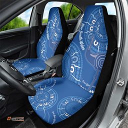 Australia New South Wales Car Seat Cover Aussie Emu With Aboriginal Art