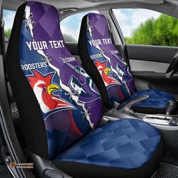 Custom NRL Storm And Roosters Rugby 2025 Car Seat Cover Go Champions Dynamic Version