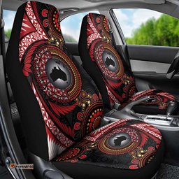 Tonga and Australia Together Car Seat Cover Ngatu Art Tribal Aboriginal Tattoo Pattern