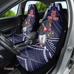 Custom Roosters Rugby Polynesian Tribal Car Seat Cover