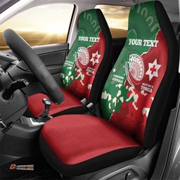 Custom Tonga And Australia Rugby Car Seat Cover Mate Maa Tongan Ngatu Mix Kangaroos Aboriginal