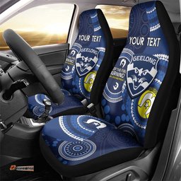 Custom AFL Geelong NAIDOC Week Car Seat Cover Keep The Fire Burning Indigenous Art