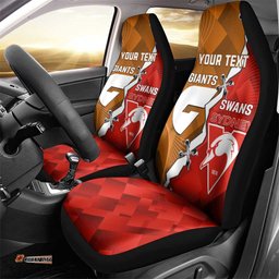 Personalised Giants And Swans Football Car Seat Cover Dynamic Style