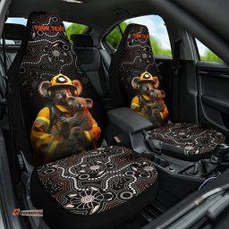 Personalised Paws For Australia Car Seat Cover Bushfire Awareness Indigenous Aboriginal