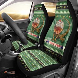 Aussie Frilled Lizard Car Seat Cover Merry Christmas