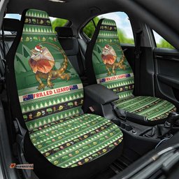 Aussie Frilled Lizard Car Seat Cover Merry Christmas