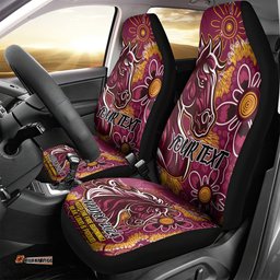 Personalised Broncos NAIDOC Week 2024 Car Seat Cover Aboriginal Fire Burning Sparks